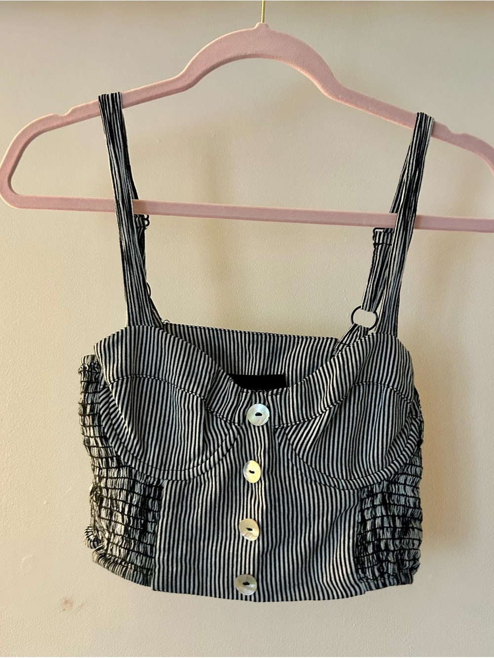 Vanessa Mooney striped crop top corset